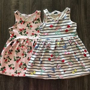2PK Toddler Girls H&M Strawberry Sun Dresses